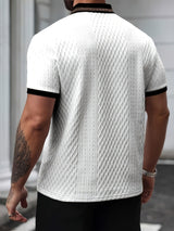 Miesten polo lyhyt hiha rakenne premium istuvuus beige