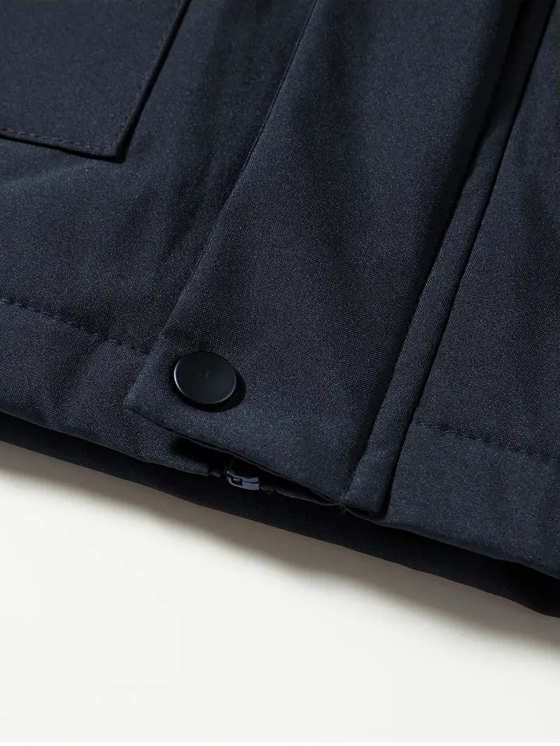 Miesten vedenpitävä hupullinen parka untuvatakit regular fit talvitakki