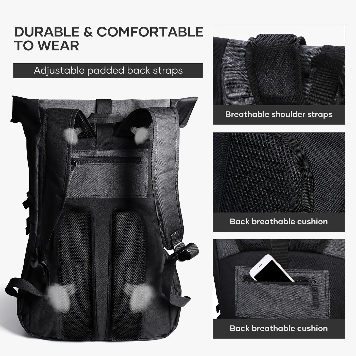 Monitoiminen 35L Reppu Urheiluun ja Matkailuun - SportsPro-***Multifunctionele 35L Rugzak voor Sport en Reizen - SportsPro-EmiyoSuomi