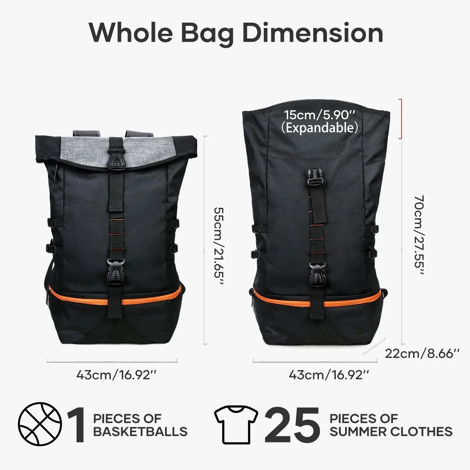Monitoiminen 35L Reppu Urheiluun ja Matkailuun - SportsPro-***Multifunctionele 35L Rugzak voor Sport en Reizen - SportsPro-EmiyoSuomi