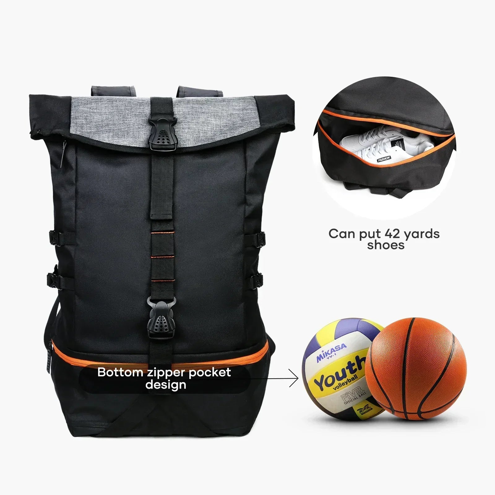 Monitoiminen 35L Reppu Urheiluun ja Matkailuun - SportsPro-***Multifunctionele 35L Rugzak voor Sport en Reizen - SportsPro-EmiyoSuomi