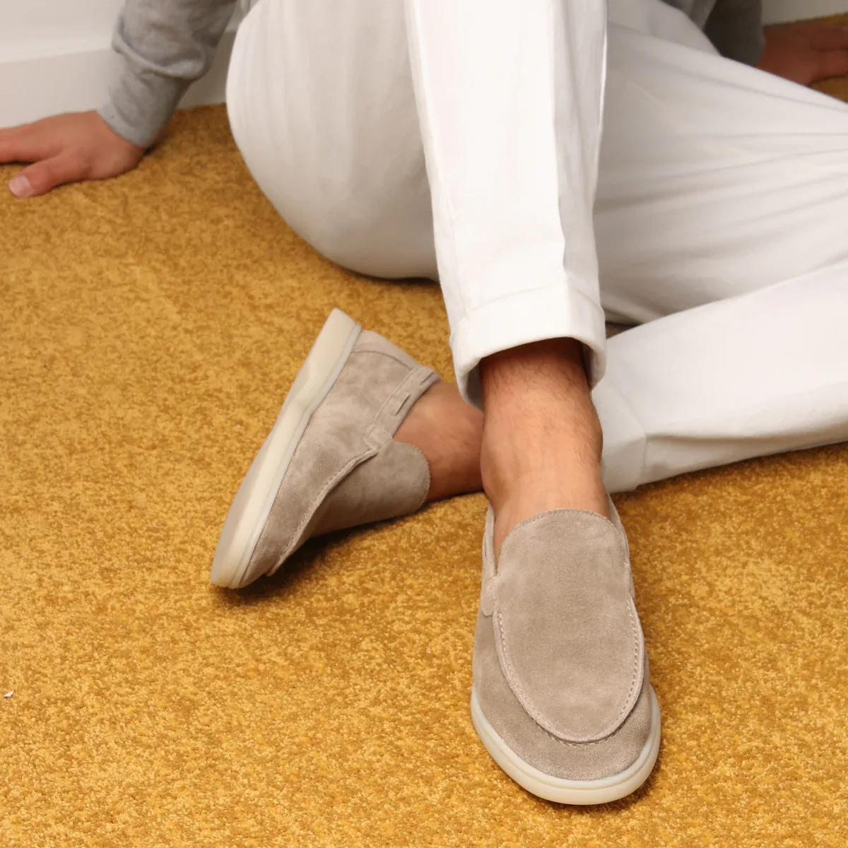 Miesten mokkanahka loaferit venekenkä slip-on tyyli