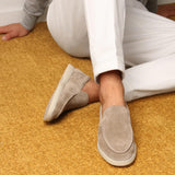 Miesten mokkanahka loaferit venekenkä slip-on tyyli