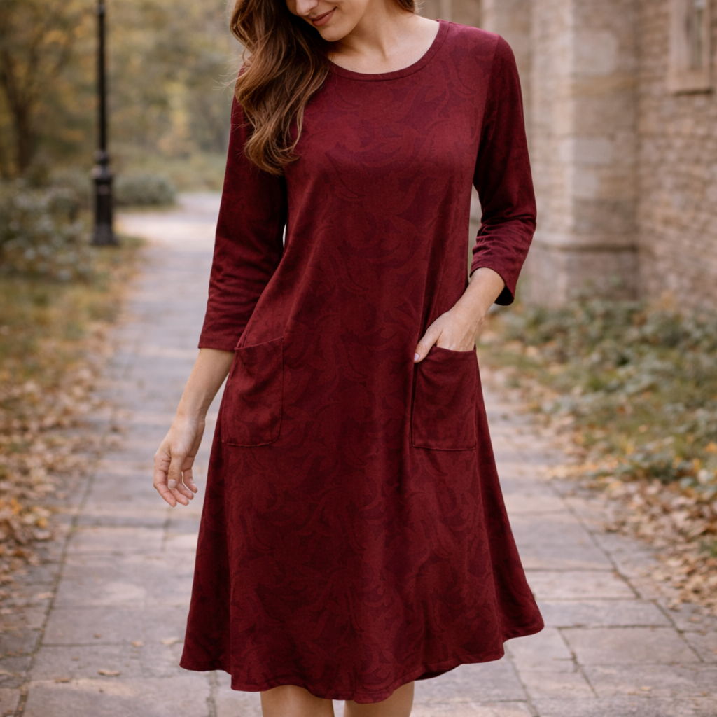 Leah - Elegantti talvimekko taskuilla