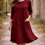 Leah - Elegantti talvimekko taskuilla
