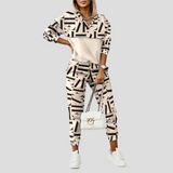 Naisten jumpsuitin sarja | Vetoketjullinen takki ja housut | Polyesterisekoitus