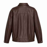 Dames Leren Jas – Oversized Model – Heuplengte – Ritssluiting