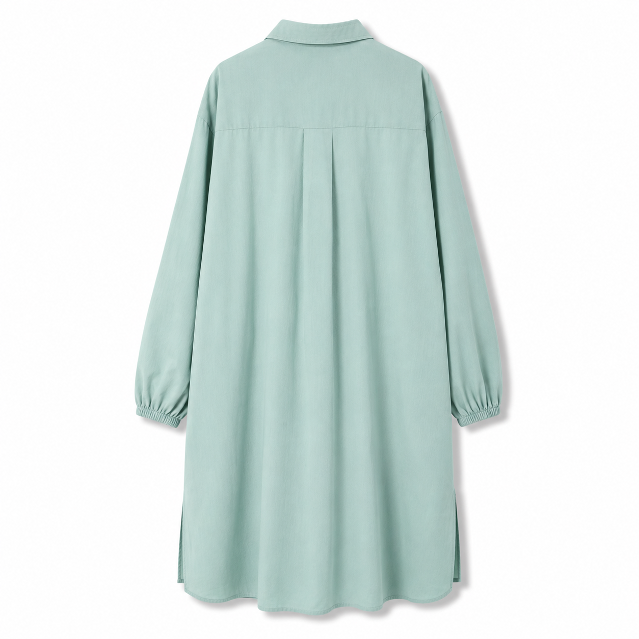 Damen Hemdblusenkleid - Baumwolle Leinen - Lange Ärmel