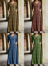 Pia - Vintage-kuvioiset sukat - Ainutlaatuinen tyyli-Mekot-EmiyoSuomi
