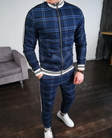Miesten jumppahaalari | Ruudullinen painatus, slim-fit