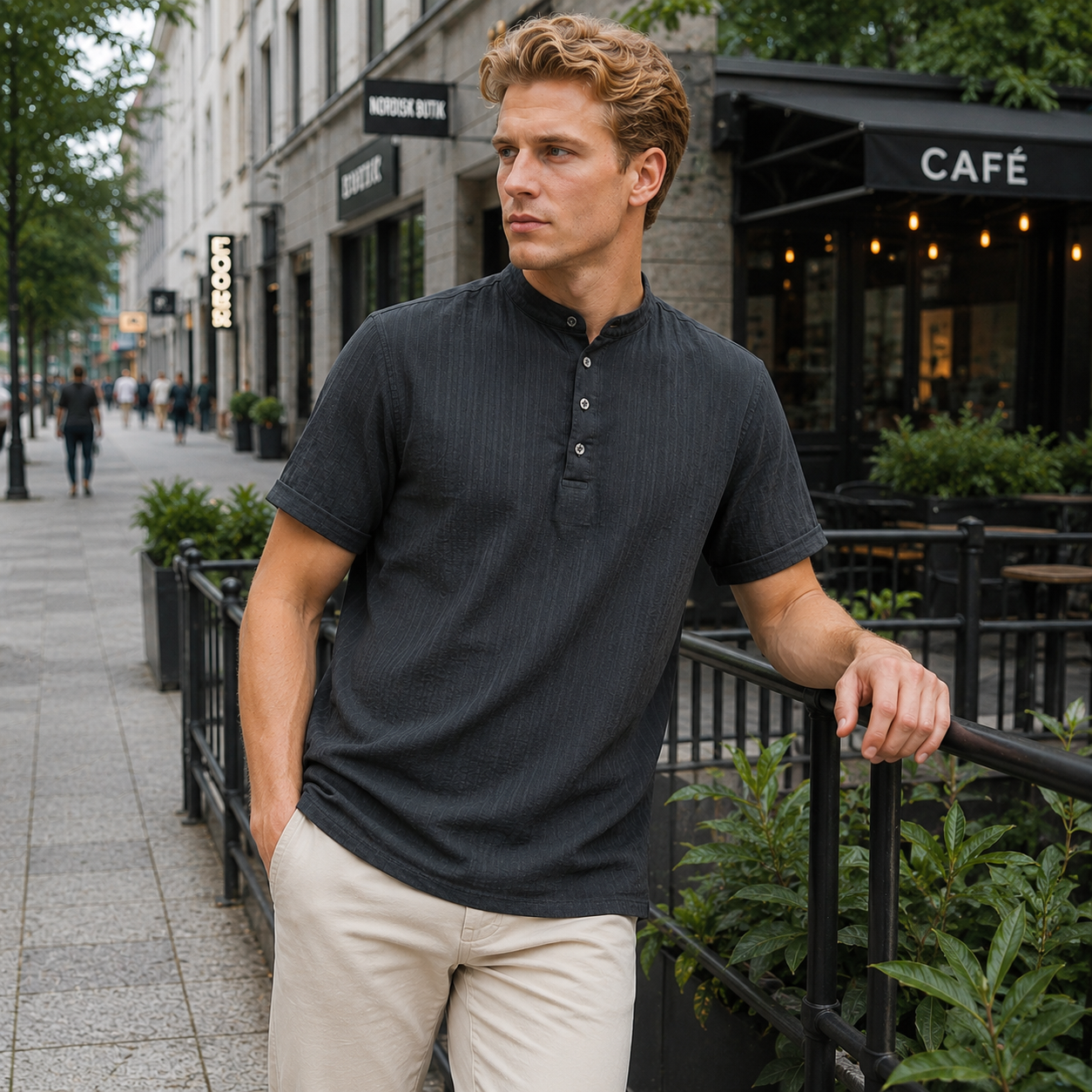 Miesten Polo | Lyhyet Hihat, Napit | Kevyt