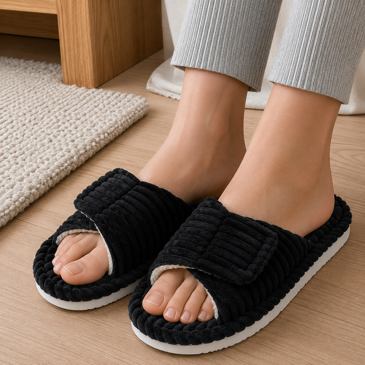 Orthopedic slippers | Velcro adjustments, Non-slip sole