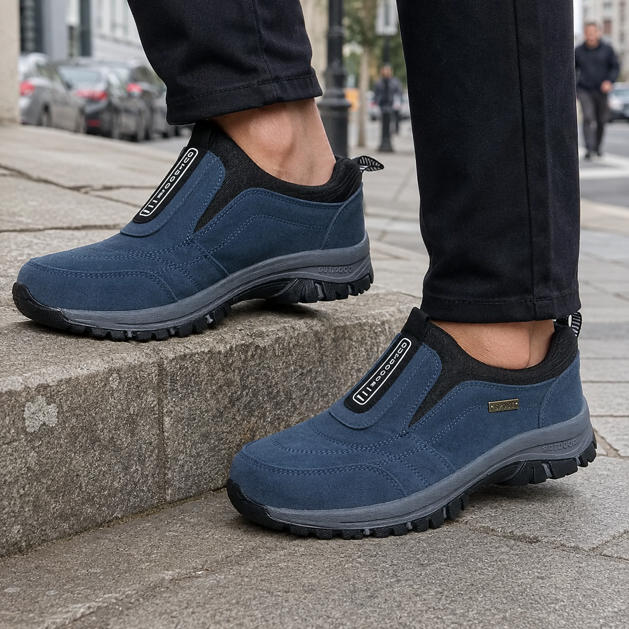 Heren wandelschoenen - lichte zool - antislip