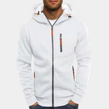 Miesten hoodie | Vetoketjulla, rentoileva istuvuus | Harmaa
