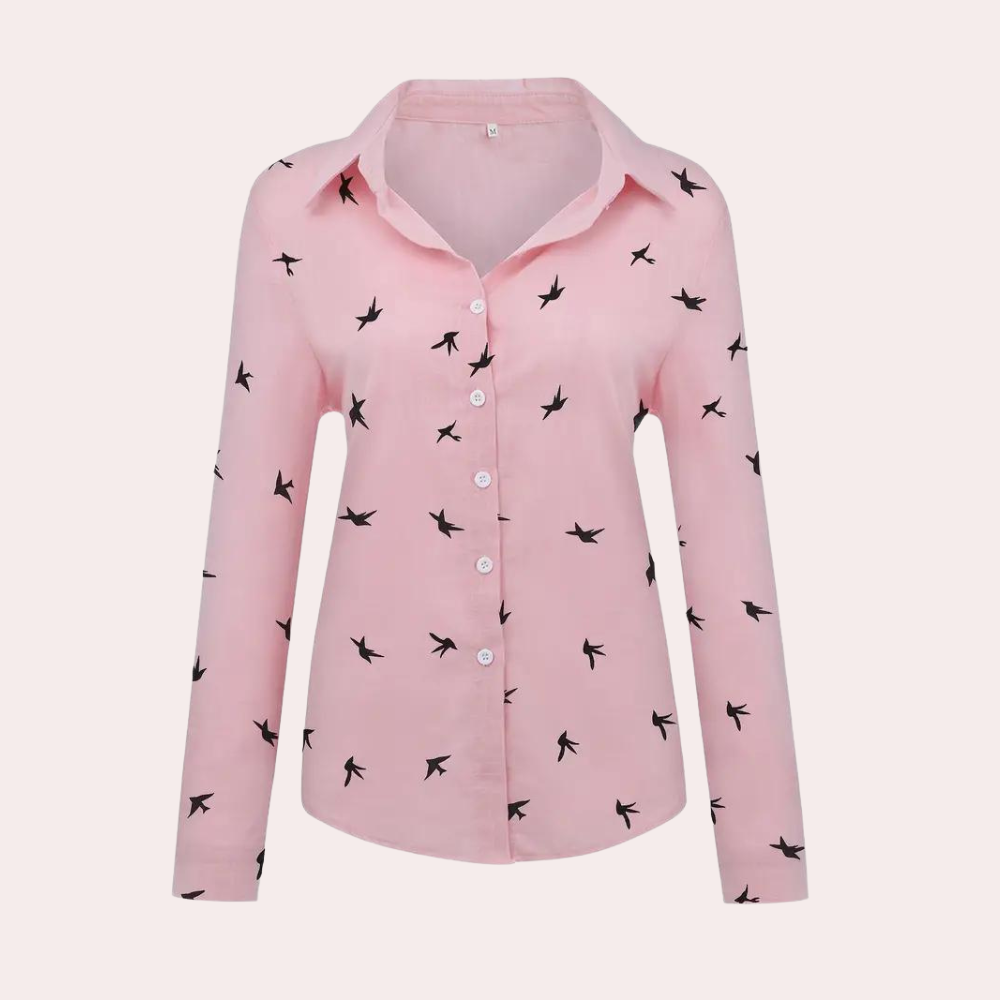 Elegantti pitkähihainen paita - Laumina - Naisille-Kesäasut-EmiyoSuomi