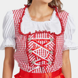 Naisten Dirndl Mekko - Elegantti Punainen - Korkealaatuinen Materiaali - Oktoberfest Trachten