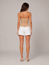 Seraphina | Corset Top | Naisten Silkkinen Miesten Yläosa | Stroppiton Verkkokudos