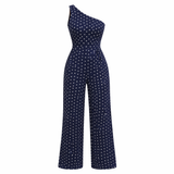 Polka Dot -mekko | Epäsymmetrinen muotoilu | Kevyt kangas