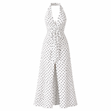 Polka Dot -mekko | Naisellinen muotoilu | Pitkä pituus