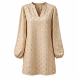 Polka Dot -mekko | Naiset, Kulta, Mini | Elegantti tyyli