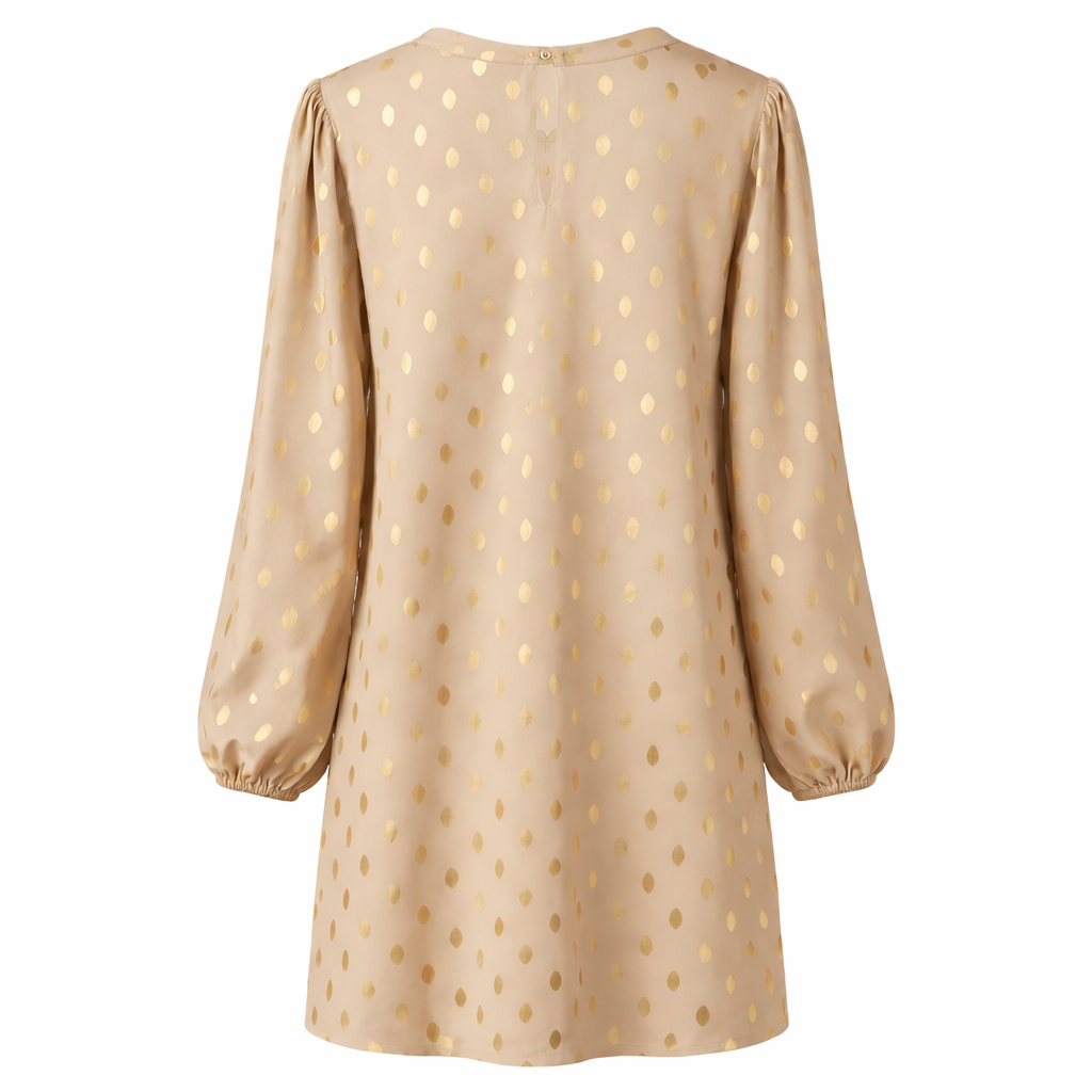 Polka Dot -mekko | Naiset, Kulta, Mini | Elegantti tyyli