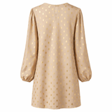 Polka Dot -mekko | Naiset, Kulta, Mini | Elegantti tyyli