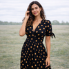 Polka Dot Mekko | Naiset, V-Kaula | Napilliset Etupuoli