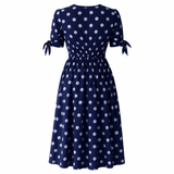 Polka Dot Mekko | Naiset, V-Kaula | Napilliset Etupuoli