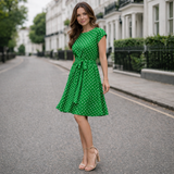 Polka Dot -mekko | Naisille, klassinen tyyli | Mukava istuvuus