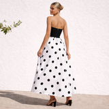 Olkaimeton mekko | Naisten A-linja, Polkkapiste | Elegantti kesätyyli