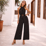 Polka Dot -hyppyhaalari | Naisten vyöllinen, verhottava istuvuus | Tyylikäs kesätyyli