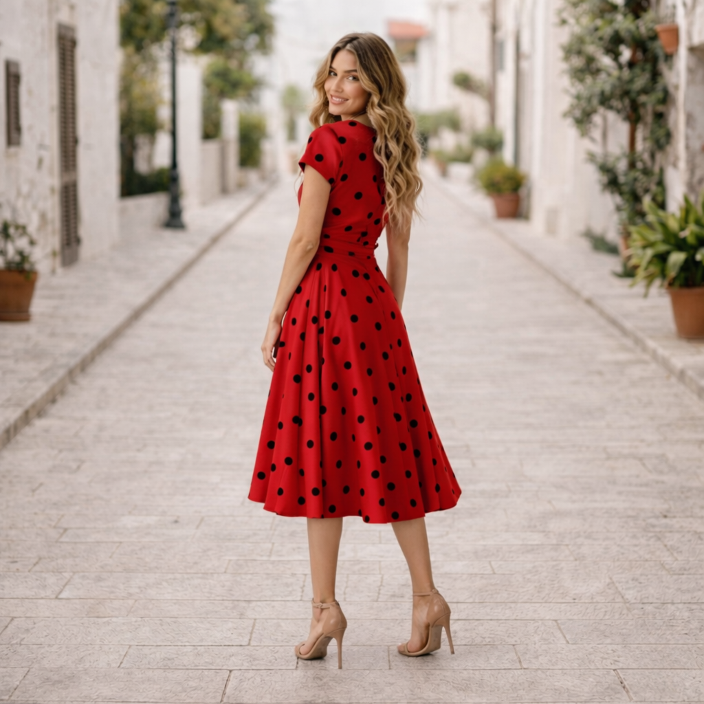 Polka Dot -mekko | Tyylikkäät, iloiset tyyli | Kesämuoti