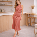 Midi-silkkiasustin | Epäsymmetrinen niekka | Elegantti istuvuus