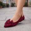 Naisten balettitassu rusetilla pehmustettu slip-on