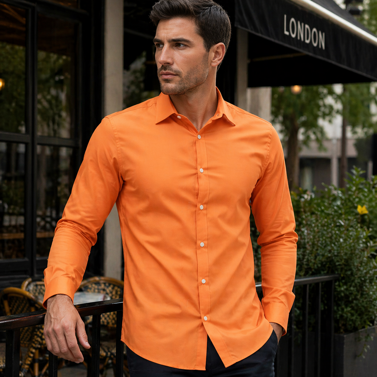 Tyylikäs miesten stretch-paita - slim fit