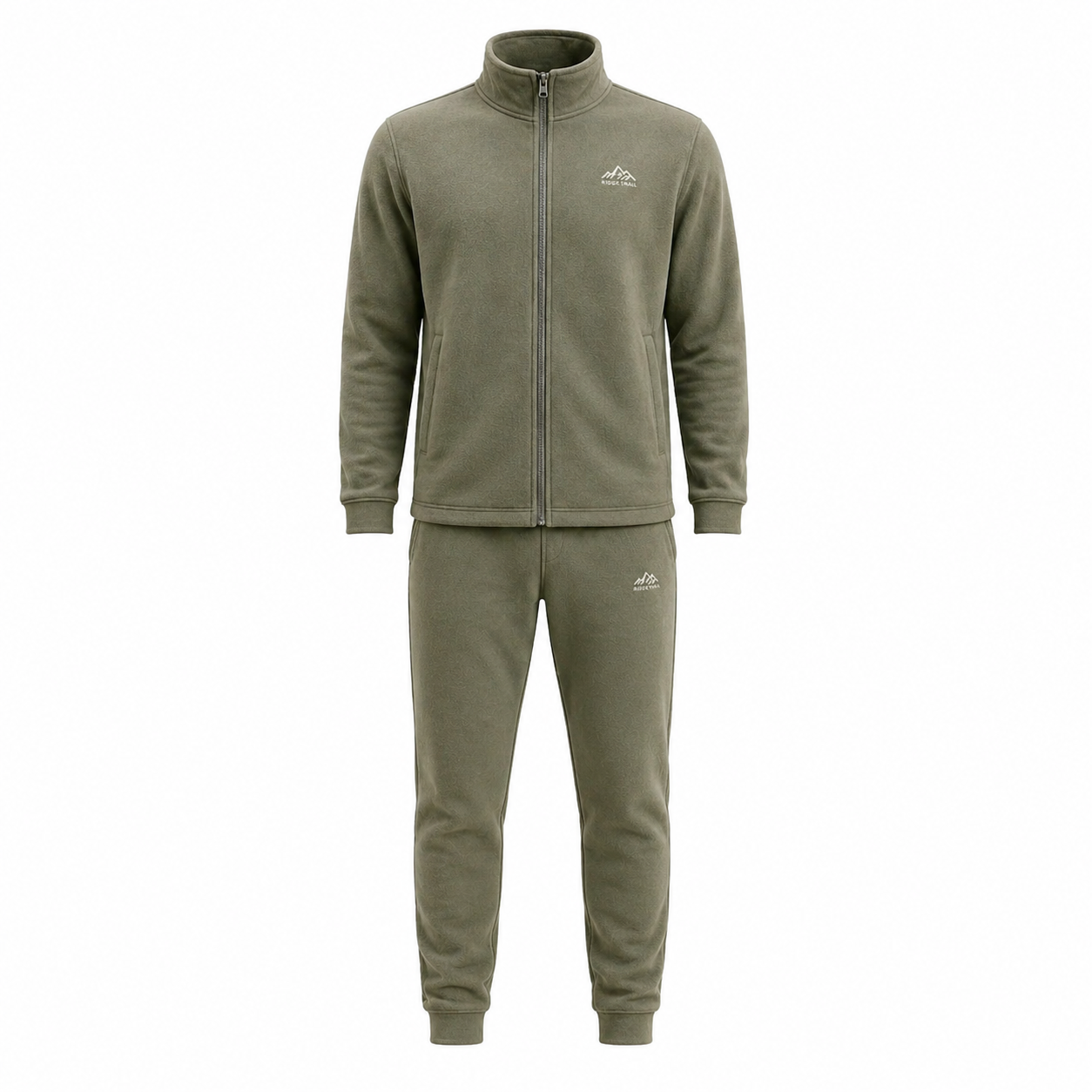 Miesten collegepaita | Fleece-verryttelyasu, korkea kaulus | Mukava verkkarisetti