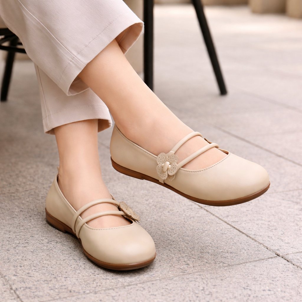 Naisten balettitossut | Elegantti tyyli | Kukkainen muotoilu, slip-on