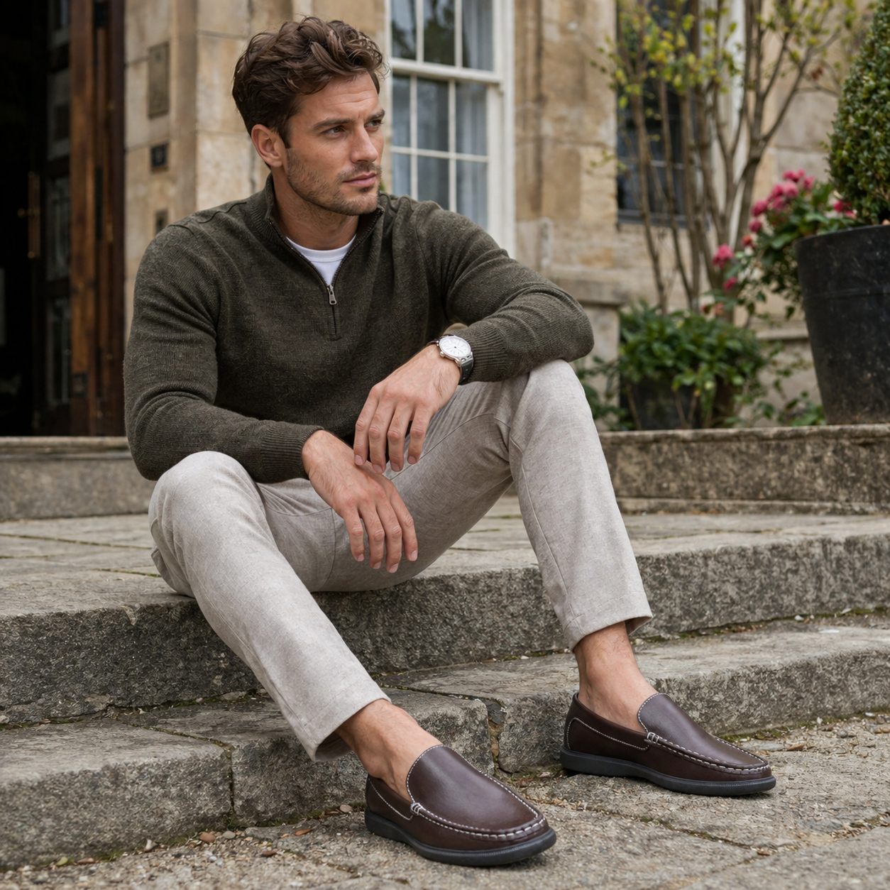 Miesten Loaferit | Slip On Mokkasiinit, Nahka | Mukavat Business Kengät