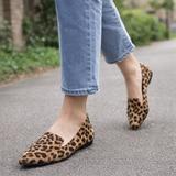 Naisten Ballerina-kengät | Leopardiprint, Terävä Nenä | Slip On Comfort