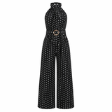 Polka Dot -hyppyhaalari | Naisten vyöllinen, verhottava istuvuus | Tyylikäs kesätyyli