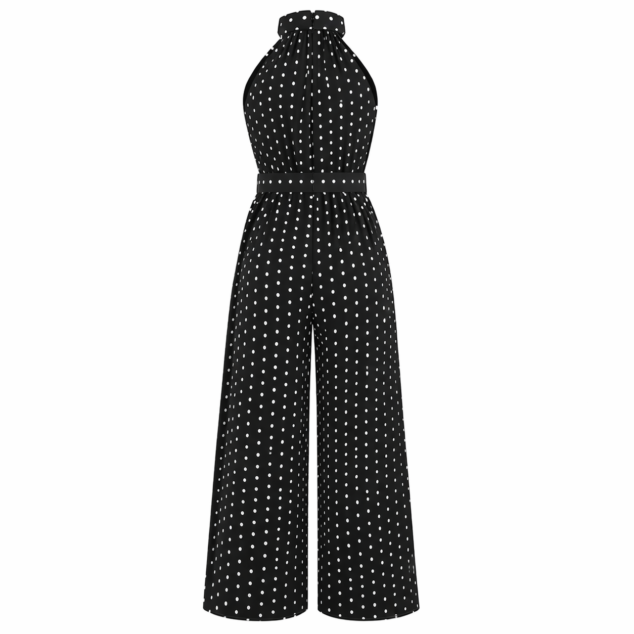 Polka Dot -hyppyhaalari | Naisten vyöllinen, verhottava istuvuus | Tyylikäs kesätyyli