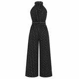 Polka Dot -hyppyhaalari | Naisten vyöllinen, verhottava istuvuus | Tyylikäs kesätyyli