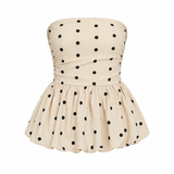 Peplum-paita | Naisten Off-Shoulder, kevyt kangas | Aprikoosi