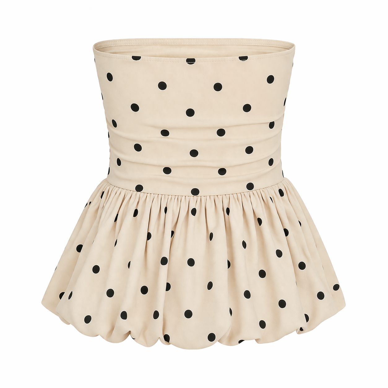 Peplum-paita | Naisten Off-Shoulder, kevyt kangas | Aprikoosi