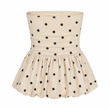 Peplum-paita | Naisten Off-Shoulder, kevyt kangas | Aprikoosi