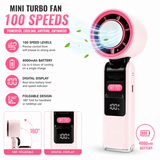 Tragbarer Handventilator mit digitaler Anzeige 100 Geschwindigkeiten – Cooliox