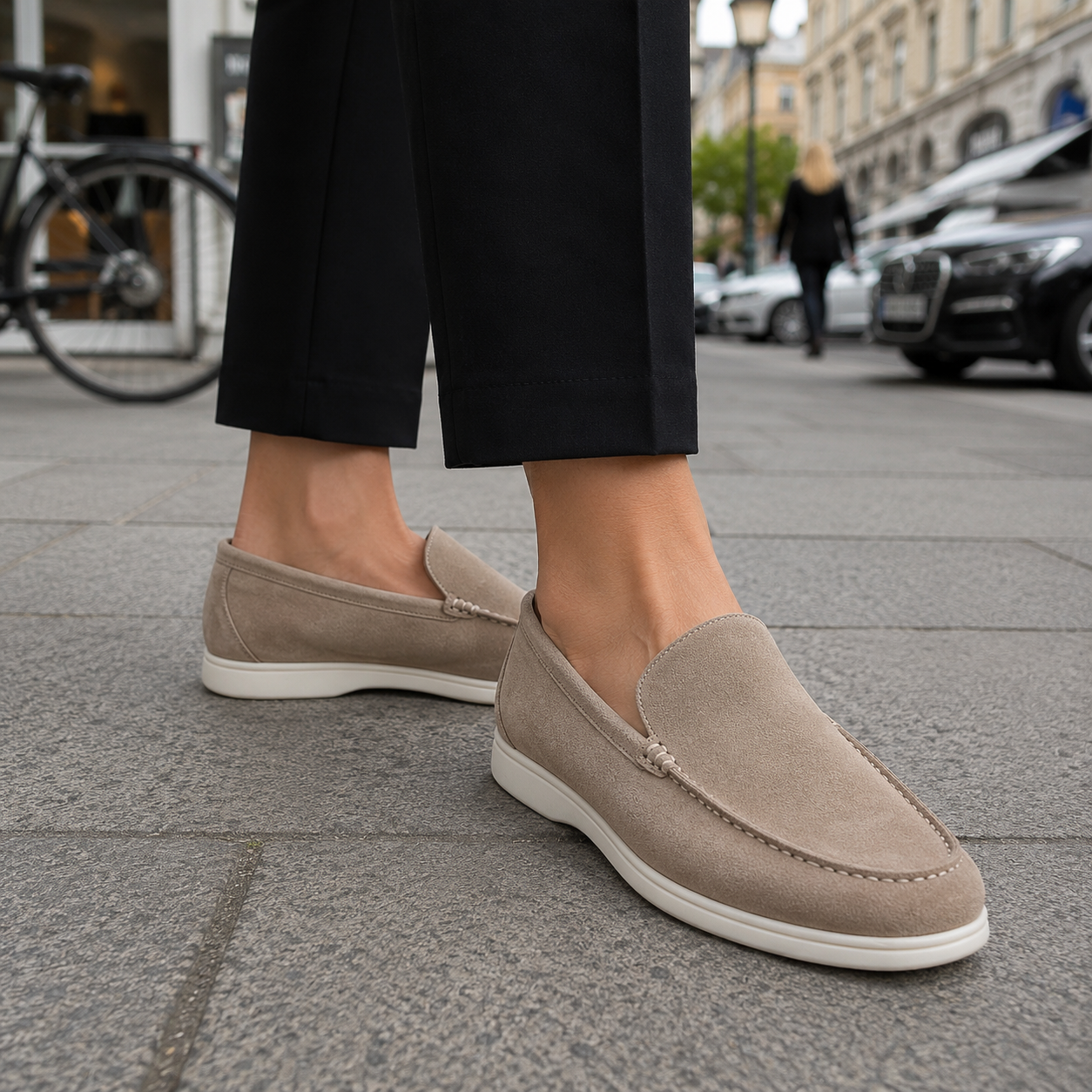 Men's leather loafers slip-on for everyday