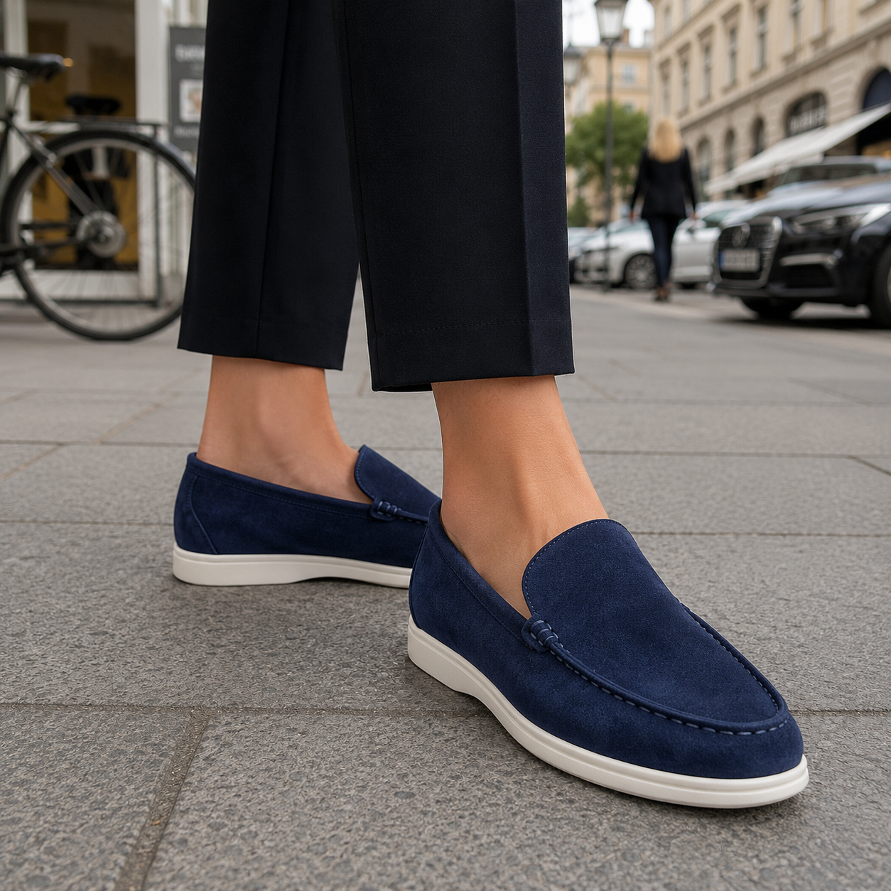 Men's leather loafers slip-on for everyday