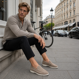 Men's leather loafers slip-on for everyday
