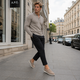 Men's leather loafers slip-on for everyday